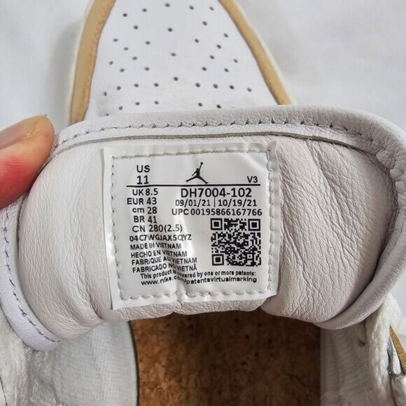 Nike Air Jordan 1 Elevate Low Sneakers In White Onyx - Size 11 - Picture 9 of 9